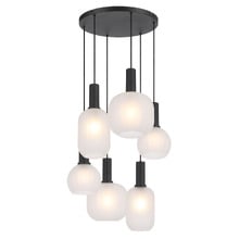 Mira Iron Multi Shade 6 Light Pendant